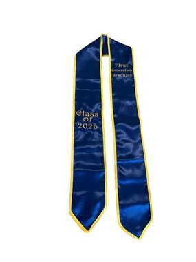Titille Gold and blue embroidered stole